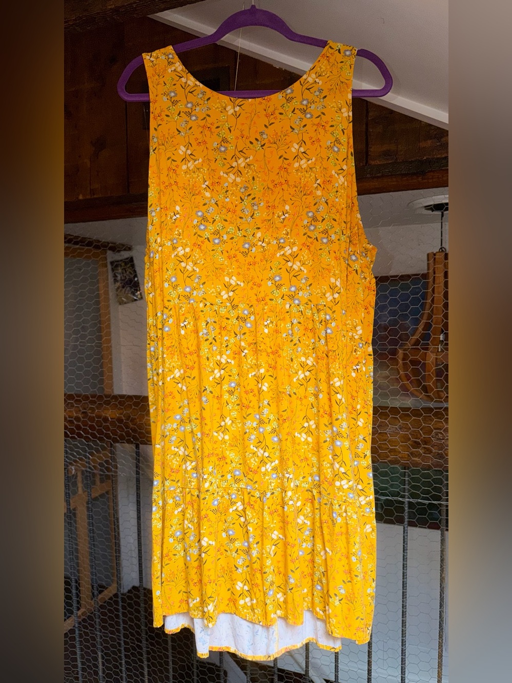 Old Navy Yellow Floral Sleeveless Sundress